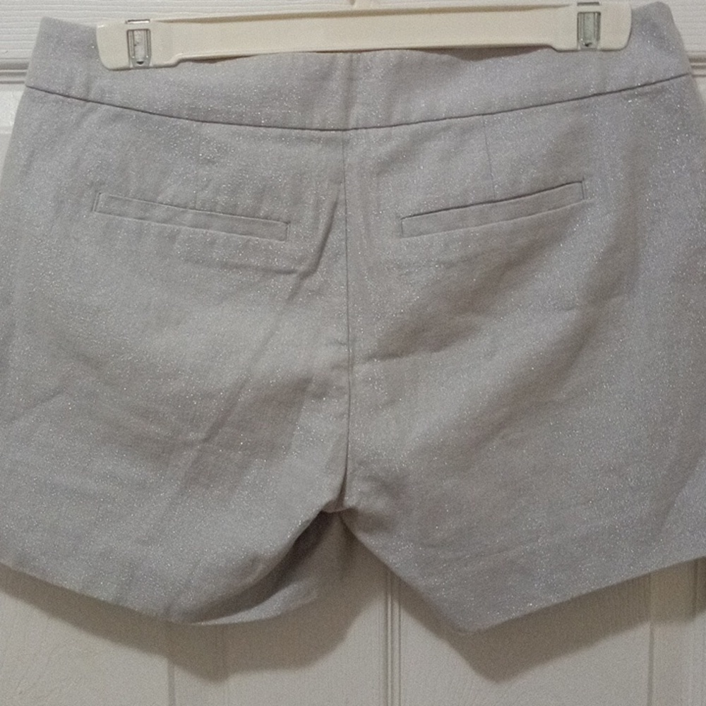 Banana Republic silver metallic linen cotton shorts ladies size 2 - Picture 11 of 11